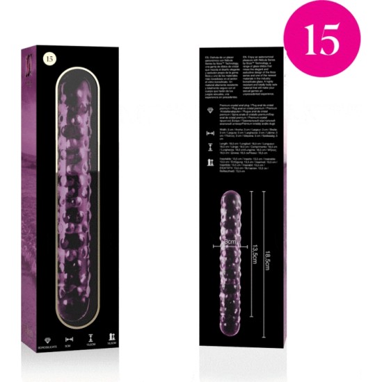 Nebula Series By Ibiza MUDEL 15 DILDO BOROSILIKAATKLAAS 18,5 X 3 CM ROOSA