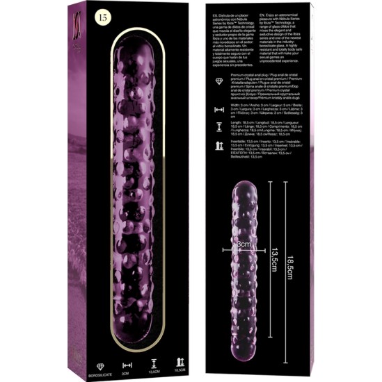 Nebula Series By Ibiza MUDEL 15 DILDO BOROSILIKAATKLAAS 18,5 X 3 CM ROOSA