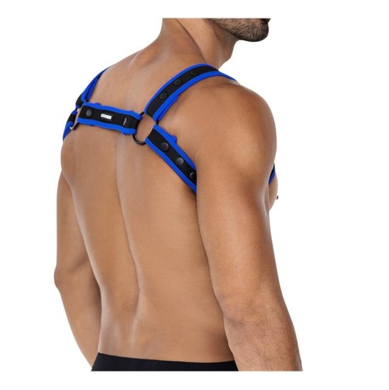 Cut4Men H4RNESS05 Chest Harness Neon Electric Blue One Size