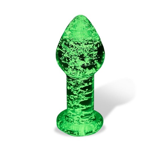 Intoyou Shining Line Glow in the Dark Glass Butt Plug