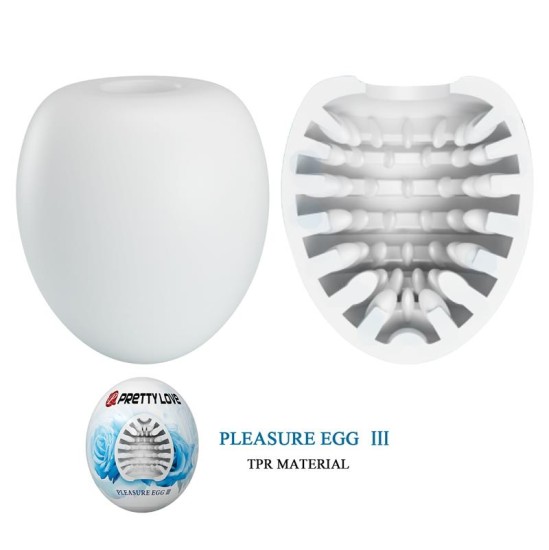 Prettylove Мастурбатор Яйцо Pleasure Egg III Белый