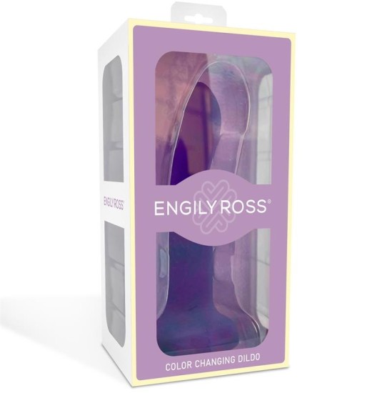 Dildox By Engily Ross Dildo que Cambia de Color P rpura un Rosa Talla S Silicon L quida 14 cm