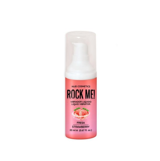 Nuei Cosmetics Rock Me! Šķidrais vibrators zemeņu 20 ml
