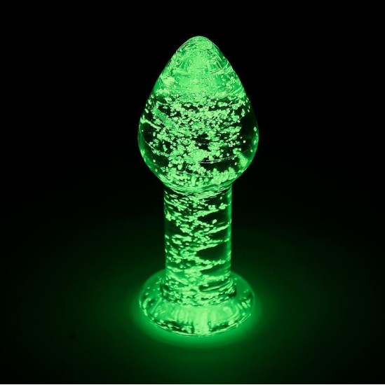 Intoyou Shining Line Glow in the Dark Glass Butt Plug