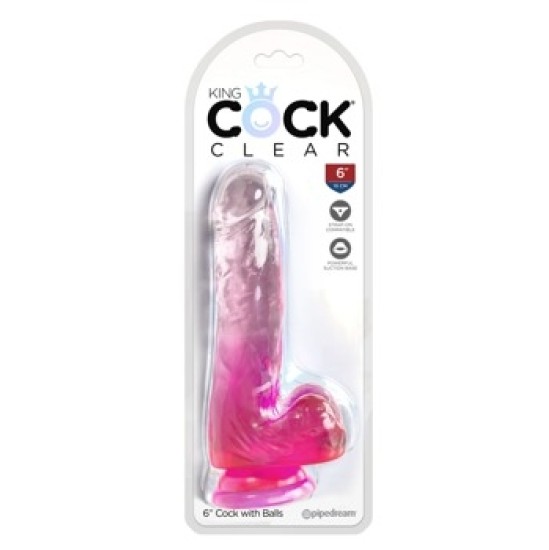 King Cock Clear KingCockClear 6 w bumbiņas rozā