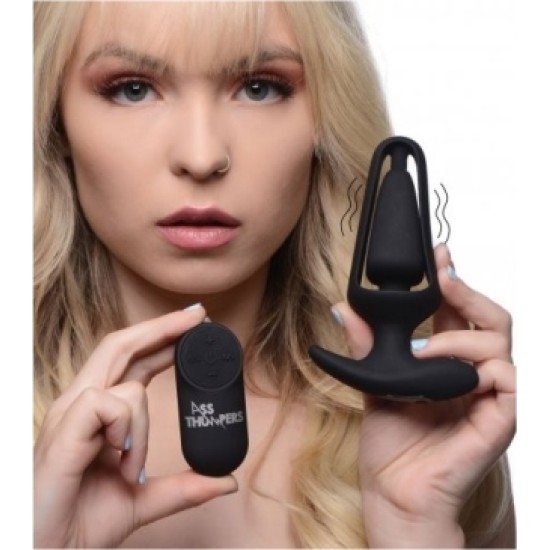 Xr - Ass Thumpers HOLLOW PLUG USB SILICONE VIBRATOR WITH BLACK CONTROL