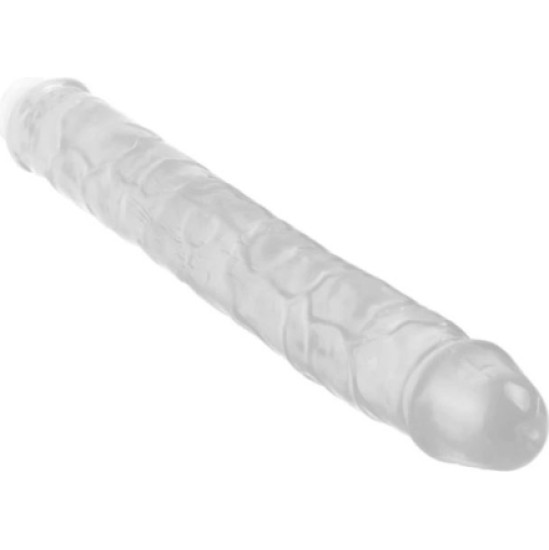 Vscnovelty DOUBLE PENIS CRYSTAL JELLIES CLEAR 30.5 CM