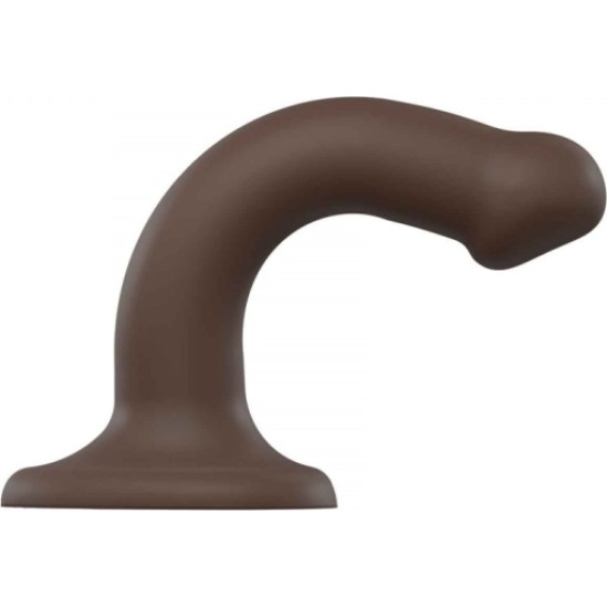 Strap-On-Me DILDO AR piesūcekni PIEMĒROTA IEKĀRTA DUAL BLĪVUMA FLEXIBLE COCOLATE S