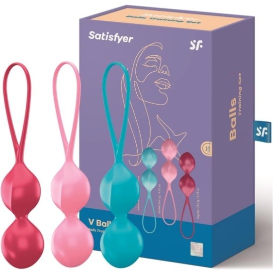 Satisfyer KOMPLEKTS x 3 ĶĪNIEŠU Bumbiņas C03 DOUBLE VERSION 2020