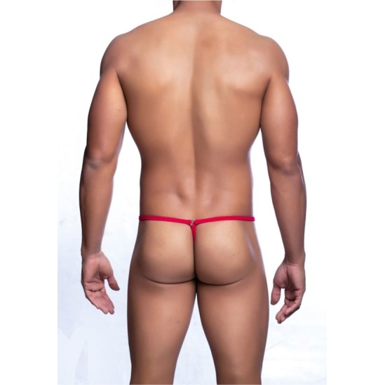 Mob Eroticwear RED OPEN THONG L/XL