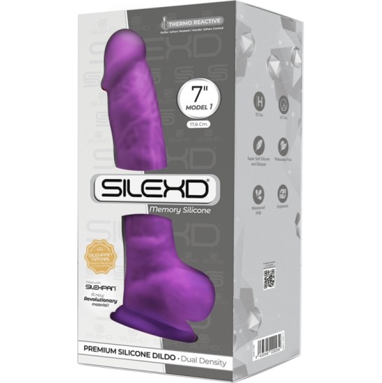 Silexd SILIKONA DILDO MODELIS 1 7 PURPLE"