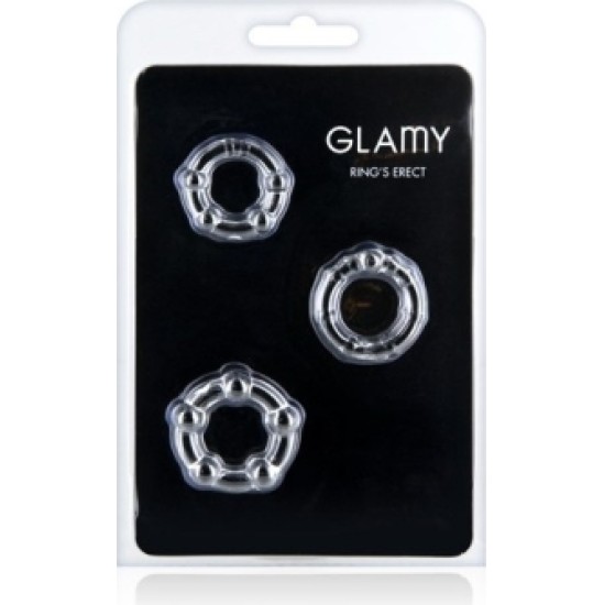 Glamy SET 3 RINGS RINGS ERECT