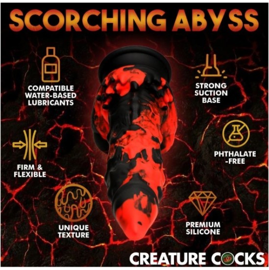 Xr - Creature Cocks UGUNS DĒMONS BRIESSONIS SILIKONA DILDO