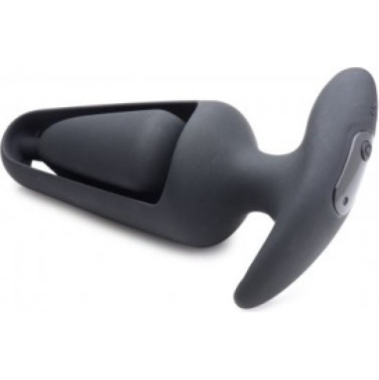 Xr - Ass Thumpers HOLLOW PLUG USB SILICONE VIBRATOR WITH BLACK CONTROL