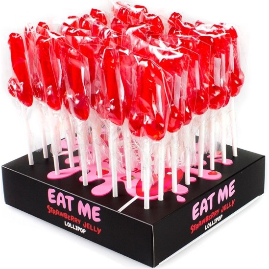 Secret Play STRAWBERRY PENIS LOLLIPOP DISPLAY (40 UNITS)