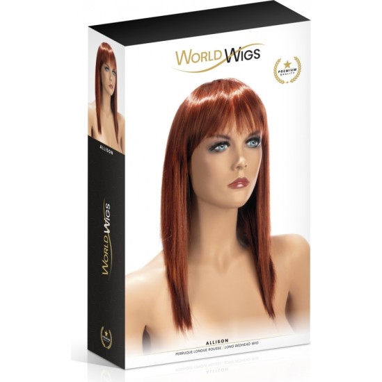 World Wigs ALLISON ILGŲ RAUDONASIS PERUKAS