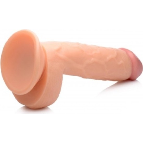 Xr - Pop Peckers REĀLISTS DILDO AR sēkliniekiem 21 CM MĪSTA