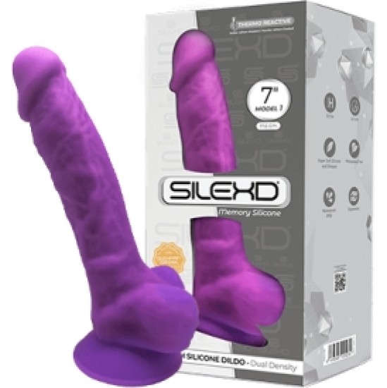 Silexd SILIKONA DILDO MODELIS 1 7 PURPLE"