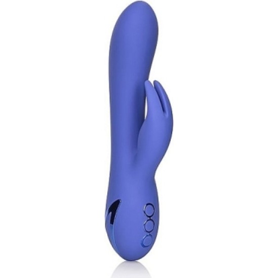 California Exotic Novelties BEVERLY HILLS BUNNY BLUE RECHARGEABLE VIBRATOR