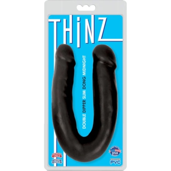 Xr - Thinz FINE DOUBULTAIS THINZ BLACK DILDO 33 CM