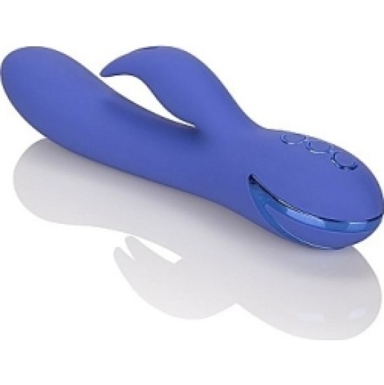 California Exotic Novelties BEVERLY HILLS BUNNY BLUE RECHARGEABLE VIBRATOR