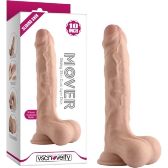 Vscnovelty REĀLISTS PENIS BĪDĒJOŠS DUBULTĀ BLĪVUMA MĪSTA 25'40 CM