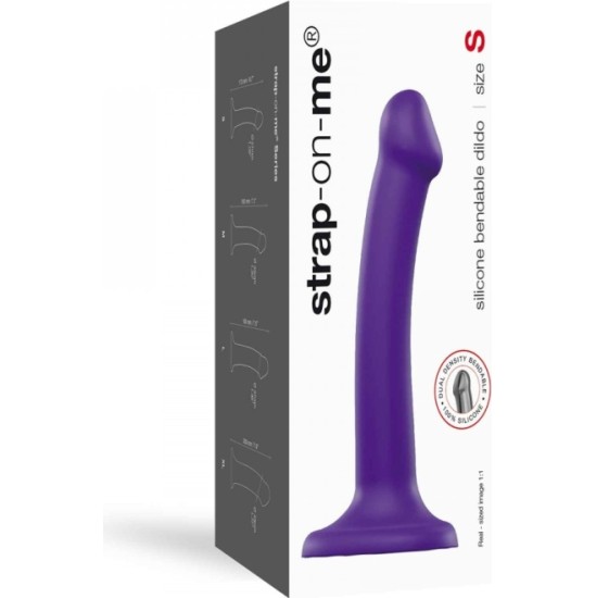 Strap-On-Me DILDO AR piesūcekni PIEMĒROTA IEKĀRTA DUAL BLĪVUMA FLEXIBLE VIOLET S