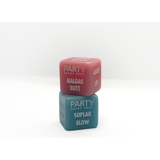 Party Color Toys SET 2 X PLACE AND ACTION DICE