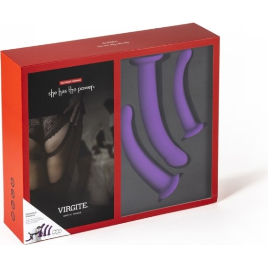 Virgite - She Has The Power IEKĀRTAS AR PURPURA DILDOS IZMĒRIEM S / M / L