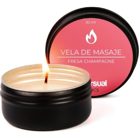 Diversual STRAWBERRY AND CHAMPAGNE MASSAGE CANDLE 30 ML