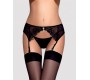 Obsessive CHARMS GARTER BELT & THONG BLACK S/M