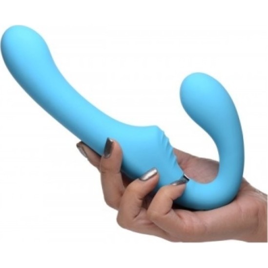 Xr - Strap U DOUBLE SILICONE USB HARNESS W/ BLUE CONTROL