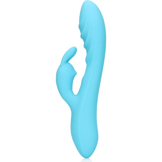 Loveline ULTRA Soft SILIKONA STRETCH BUNNY VIBRATOR USB BLUE