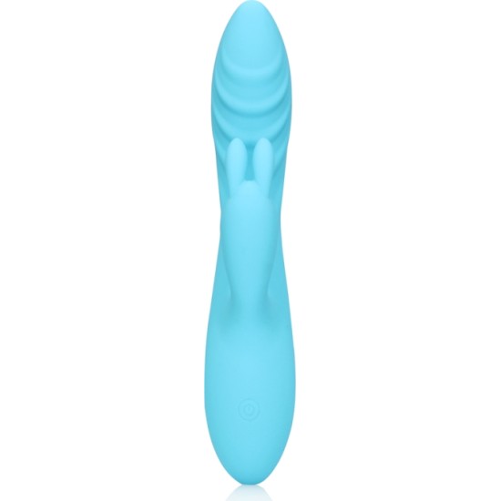 Loveline ULTRA Soft SILIKONA STRETCH BUNNY VIBRATOR USB BLUE