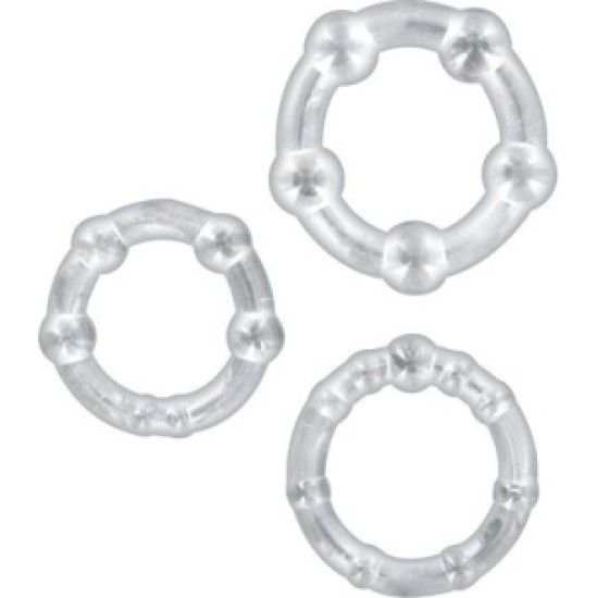 Glamy SET 3 RINGS RINGS ERECT