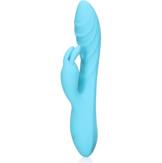 Loveline ULTRA Soft SILIKONA STRETCH BUNNY VIBRATOR USB BLUE