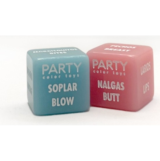 Party Color Toys SET 2 X PLACE AND ACTION DICE