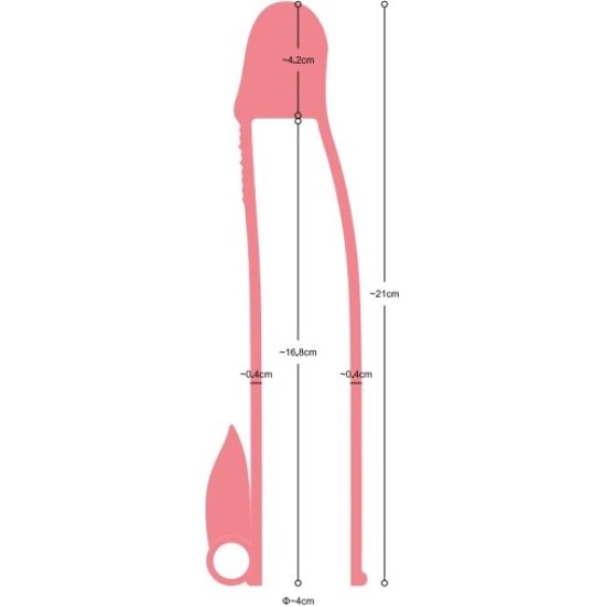 Virgite - Sleeves REĀLISTS PENIS SHEATH S3 FLESH 16'2 CM W/ VIBRĀCIJA