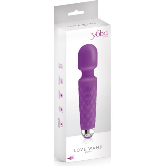 Yoba PURPLE RECHARGEABLE SILICONE LOVE WAND VIBRATOR