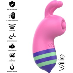 Intense Fun INTENSE - WILLY STIMULATOR BEE ROZĀ/ZAĻĀ