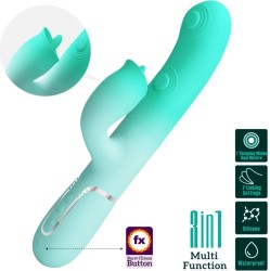 Pretty Love Flirtation PRETTY LOVE - GIGI MULTIFUNCTION RABBIT VIBRATOR AQUA GREEN