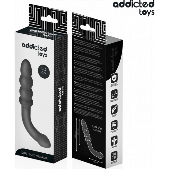 Addicted Toys DOUBLE ANAL MASSAGER SILICONE 16.5 CM