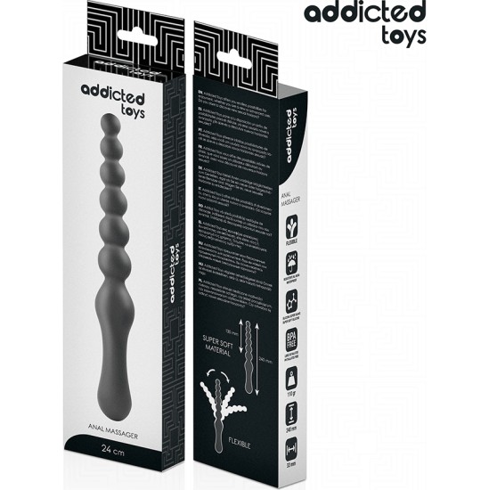 Addicted Toys DOUBLE ANAL MASSAGER SILICONE 24 CM