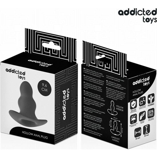 Addicted Toys HOLLOW ANAL PLUG SILICONE SIZE M 9.6 CM