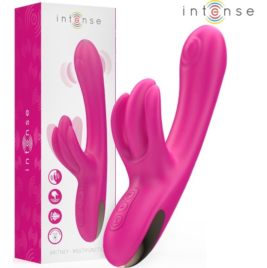 Intense Fun INTENSE - BRITNEY MULTIFUNCTION RABBIT VIBRATOR 23 CM PINK