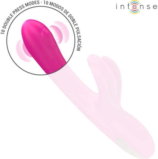 Intense Fun INTENSE - BRITNEY MULTIFUNCTION RABBIT VIBRATOR 23 CM PINK