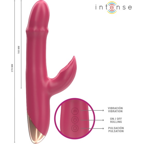 Intense Fun INTENSE - CHLOE MULTIFUNCTION VIBRATOR 3 IN 1 RED