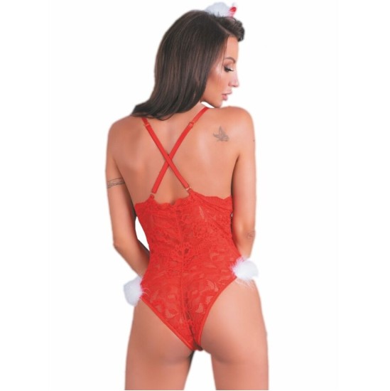 Livco Corsetti Bodies LIVCO CORSETTI FASHION - NAUGHTY SANTA LC 90706 CHRISTMAS BODYSUIT L/XL