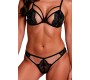 Passion Woman Sets PASSION - ANUVERA BRA + THONG SET BLACK L/XL
