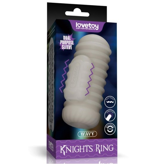 Lovetoy Knights Ring Vibrating Dual Purpose Sleeve Wavy